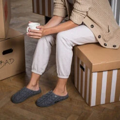 Giesswein Mädchen Und Jungen Hausschuhe/Clogs Geschlossene Hausschuhe - Grau -Giesswein 7274203 07