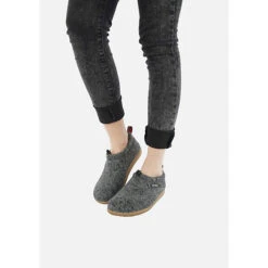 Giesswein Damen Hüttenschuhe Geschlossene Hausschuhe - Grau -Giesswein 7274302 09